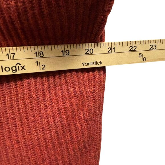 Madewell Woodside Pullover Sweater Ribbed Knit V-Neck Size M Wool Blend Hthr Rus - Picture 7 of 9